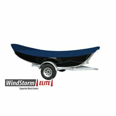 EEVELLE Boat Cover DRIft BOAT, Outboard Fits 17ft L up to 84in W Navy SFDFT1784B-NVY